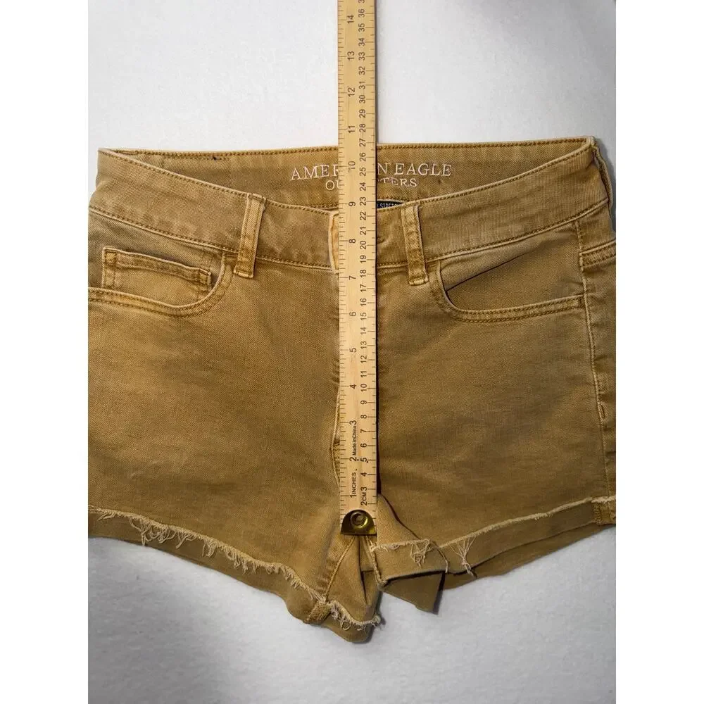 American Eagle women’s super super stretch hi rise shortie jeans shorts